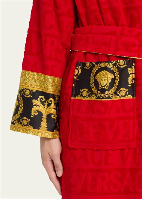 red versace robe cheap|versace unisex barocco sleeve robe.